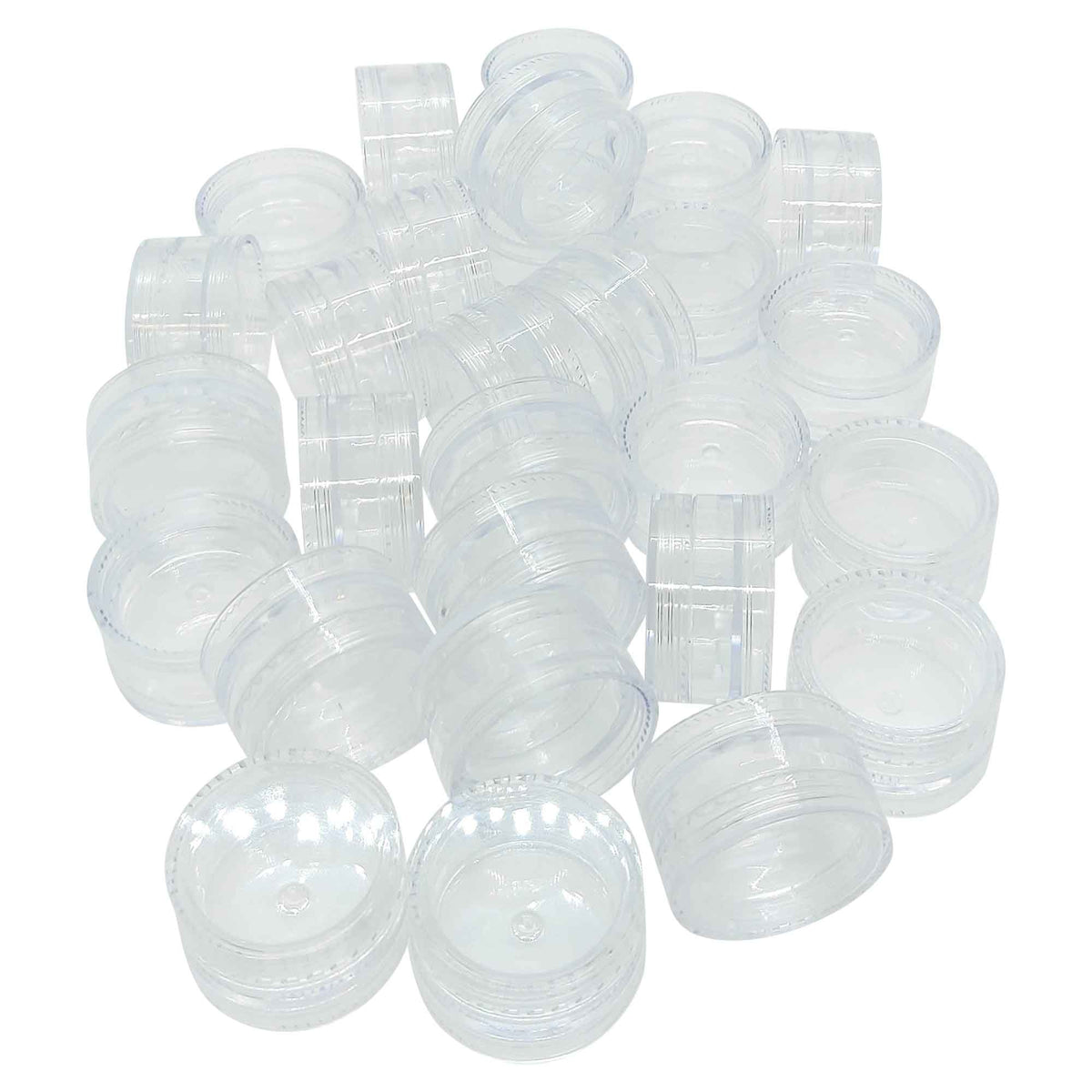 50x 3ml Lip Balm Containers Jars + Lids - Small Cosmetic Cream Sample Pot V238-SUPDZ-32977470914640