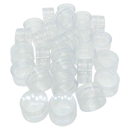 50x 3ml Lip Balm Containers Jars + Lids - Small Cosmetic Cream Sample Pot V238-SUPDZ-32977470914640