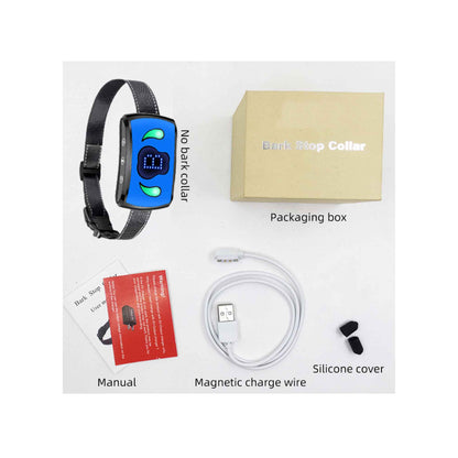 Dog Bark Collar - Vibration Magnetic Charging Waterproof Smart Barking Detection V238-SUPDZ-32987389067344