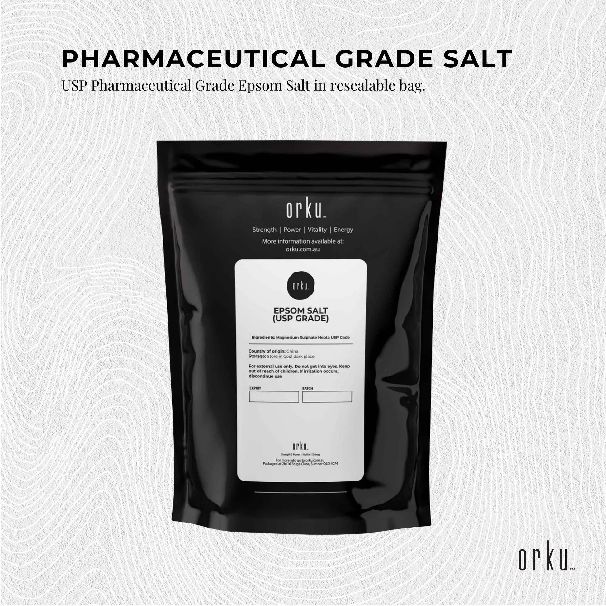 Orku 400g USP Epsom Salt Crystals - Magnesium Sulphate Bath Garden Household Use V238-SUPDZ-33002635690064