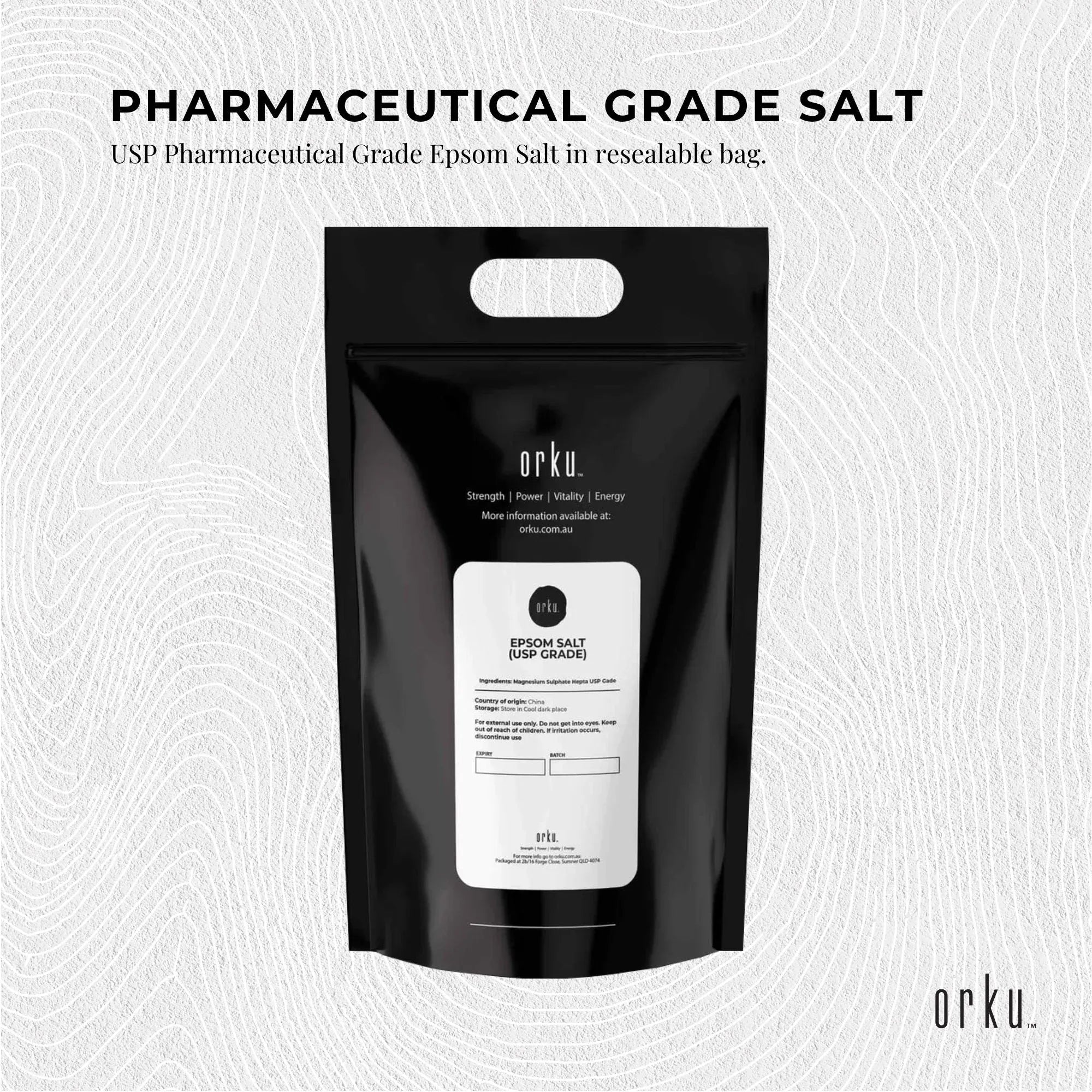 Orku 5Kg USP Epsom Salt Crystals - Magnesium Sulphate Bath Garden Household Use V238-SUPDZ-33002846519376