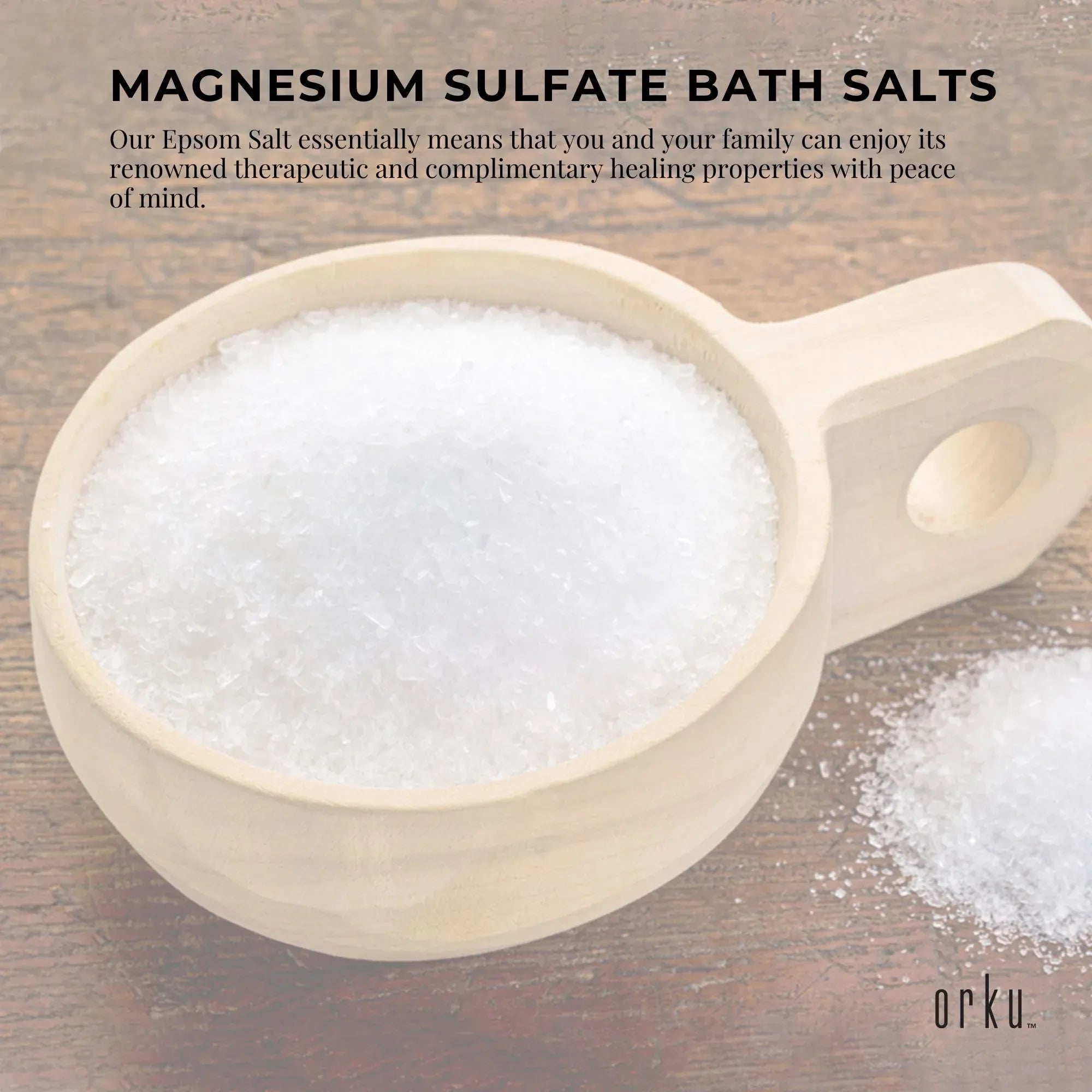 Orku 10Kg USP Epsom Salt Crystals - Magnesium Sulphate Bath Garden Household Use V238-SUPDZ-33002852384848