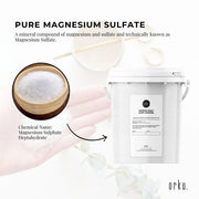 Orku 1.3Kg USP Epsom Salt Tub Bulk Magnesium Sulphate Bath Garden Household Use V238-SUPDZ-33006182596688