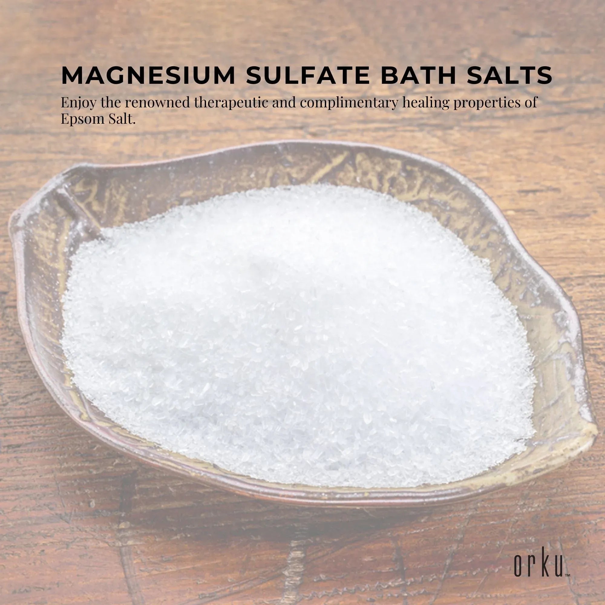Orku 1.3Kg USP Epsom Salt Tub Bulk Magnesium Sulphate Bath Garden Household Use V238-SUPDZ-33006182596688