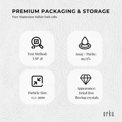 Orku 1.3Kg USP Epsom Salt Tub Bulk Magnesium Sulphate Bath Garden Household Use V238-SUPDZ-33006182596688