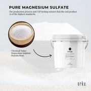Orku 5Kg USP Epsom Salt Tub Bulk Magnesium Sulphate - Bath Garden Household Use V238-SUPDZ-33006186659920