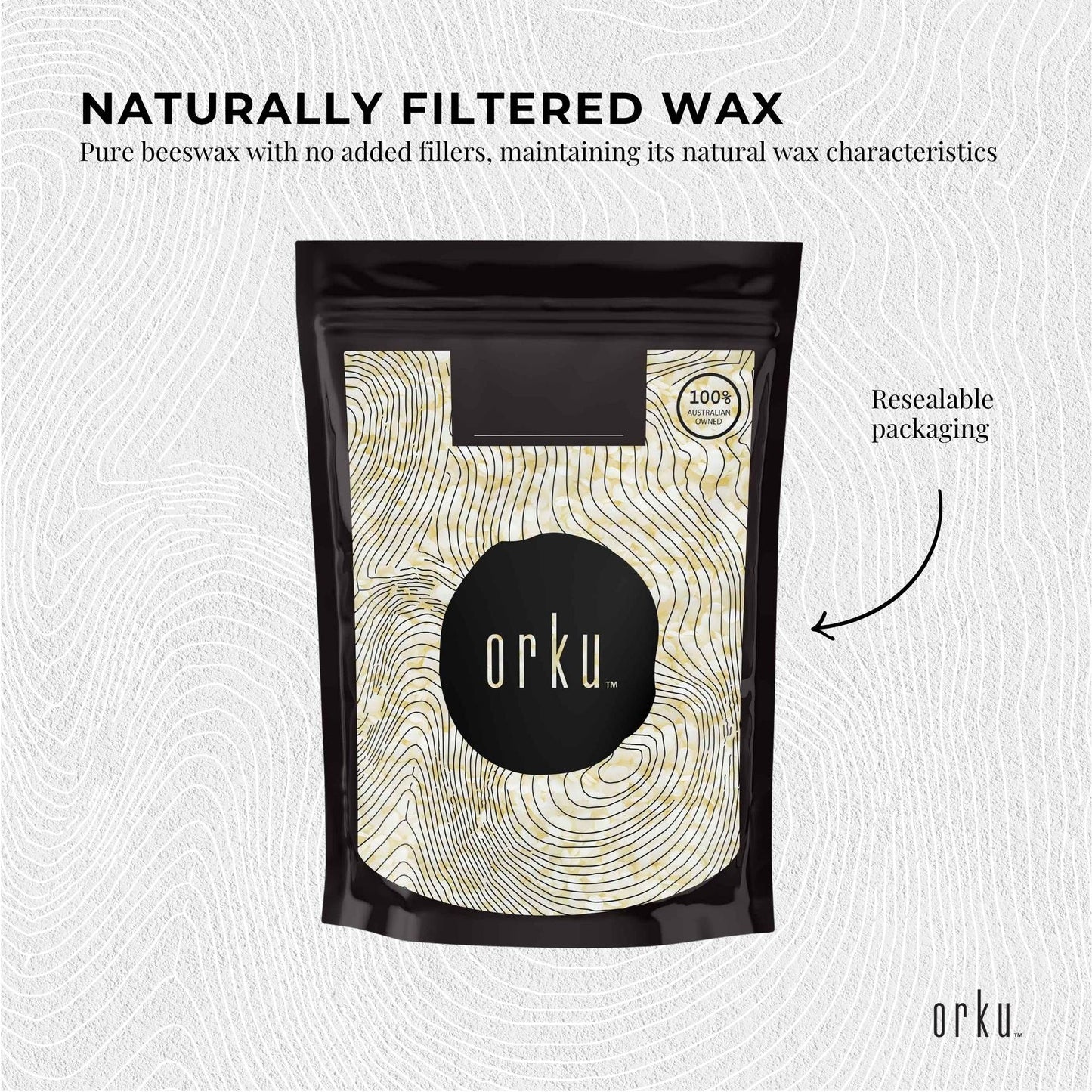 Orku 400g Pure Beeswax Pellets White BP Grade Refined Bead - Candle Cosmetic DIY V238-SUPDZ-33006362034256