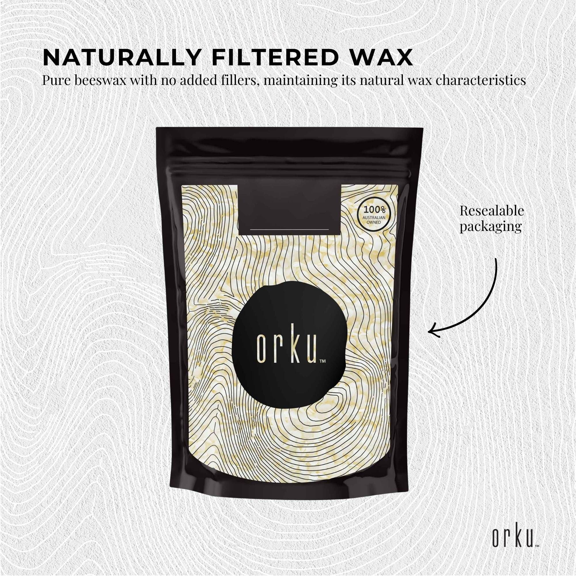 Orku 400g Pure Beeswax Pellets White BP Grade Refined Bead - Candle Cosmetic DIY V238-SUPDZ-33006362034256