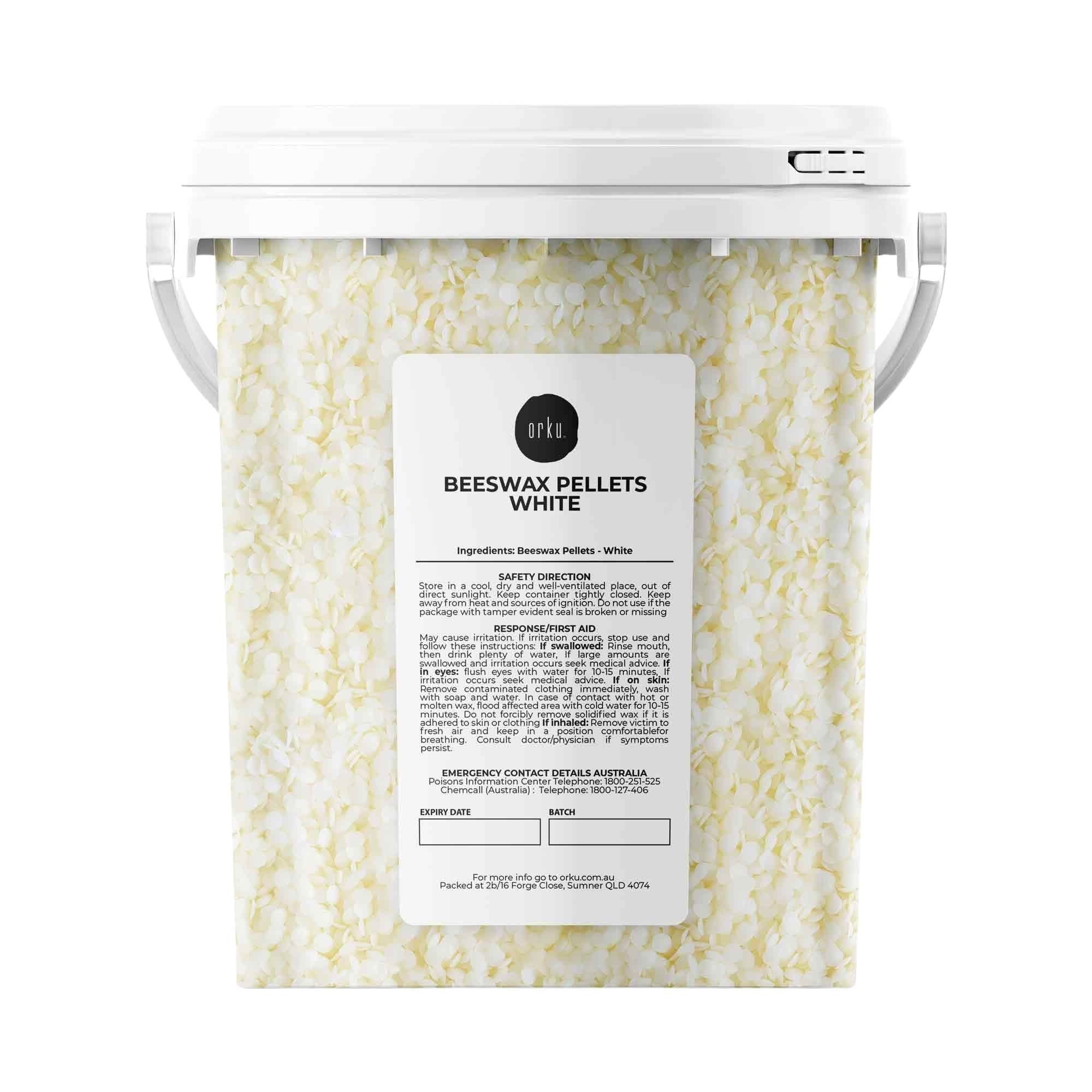Orku 700g Pure Beeswax Pellets White BP Grade Refined Bead - Candle Cosmetic Tub V238-SUPDZ-33006512504912