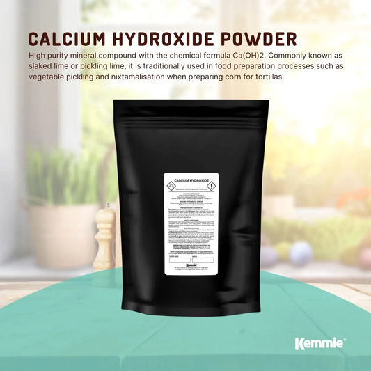 Kemmie 100g Calcium Hydroxide Powder - Food Grade Pickling Lime Slaked Lime FCC V238-SUPDZ-33019637956688