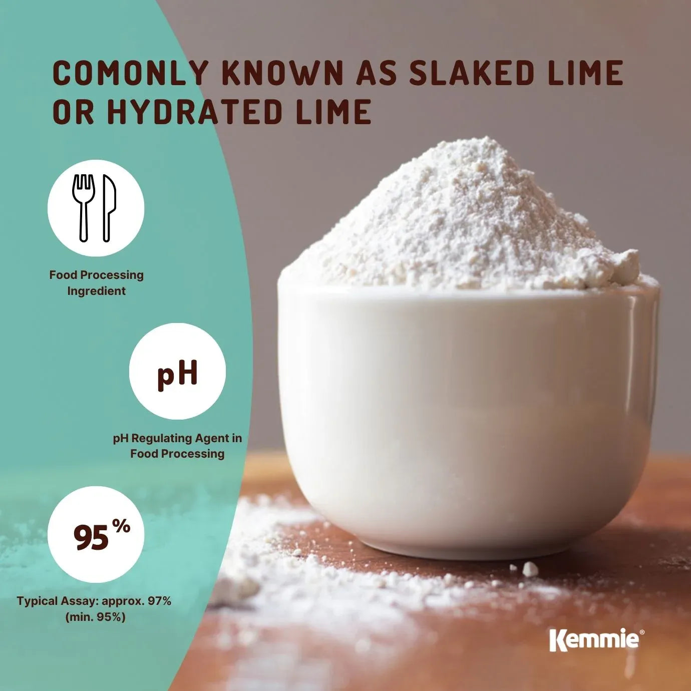 Kemmie 400g Calcium Hydroxide Powder - Food Grade Pickling Lime Slaked Lime FCC V238-SUPDZ-33020830023760