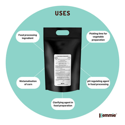 Kemmie Bulk 10Kg Calcium Hydroxide Powder - Food Grade Pickling Lime Slaked FCC V238-SUPDZ-33021409099856