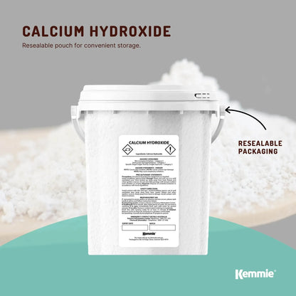 Kemmie 600g Calcium Hydroxide Powder Tub - Food Grade Pickling Lime FCC V238-SUPDZ-33022601691216