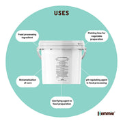Kemmie 2.5kg Calcium Hydroxide Powder Tub - Food Grade Pickling Lime FCC V238-SUPDZ-33022677745744