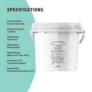 Kemmie 2.5kg Calcium Hydroxide Powder Tub - Food Grade Pickling Lime FCC V238-SUPDZ-33022677745744