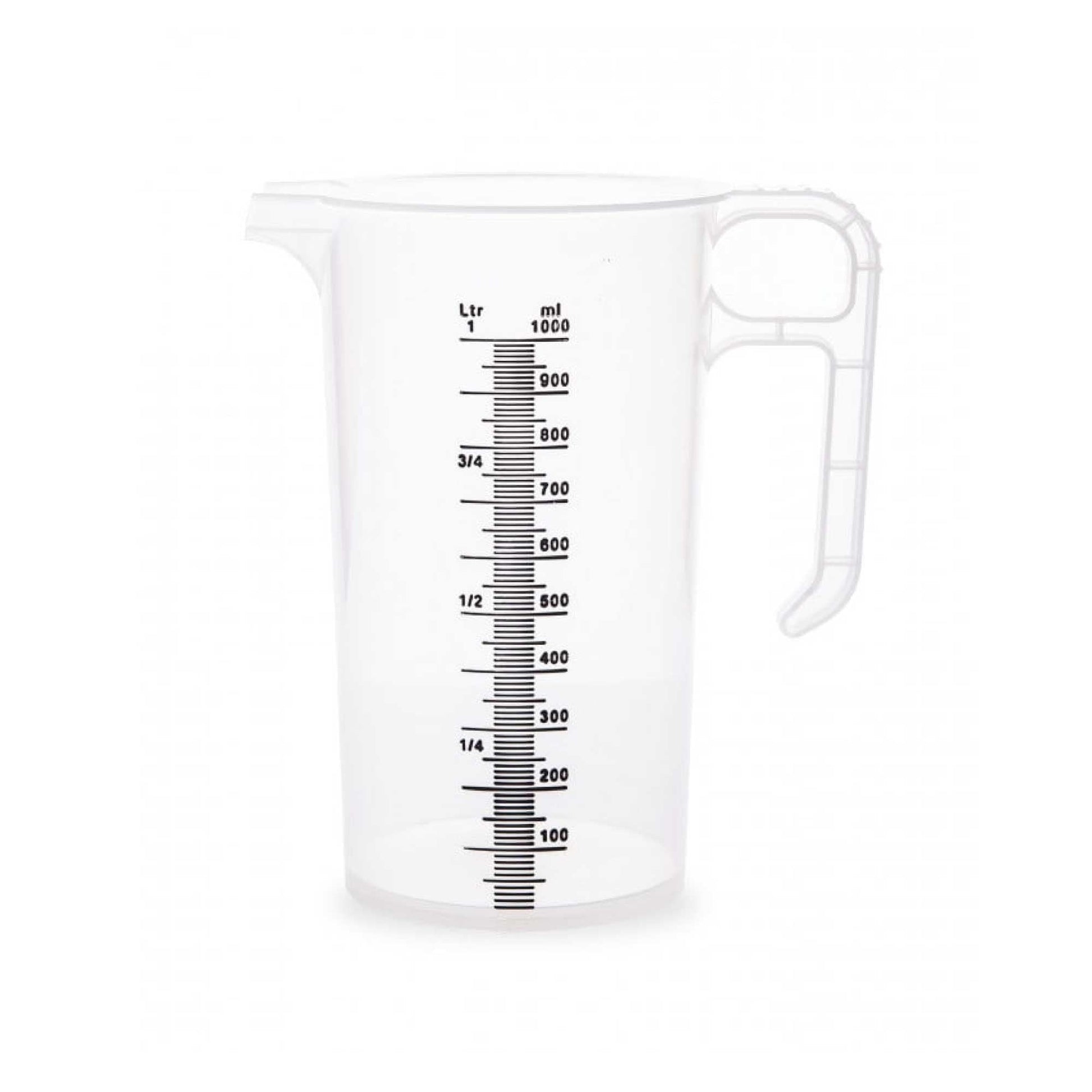 20x 1L Measuring Jug Heavy Duty Clear Plastic Propylene Food Grade BPA 5 Pro-Jug V238-SUPDZ-33050461765712