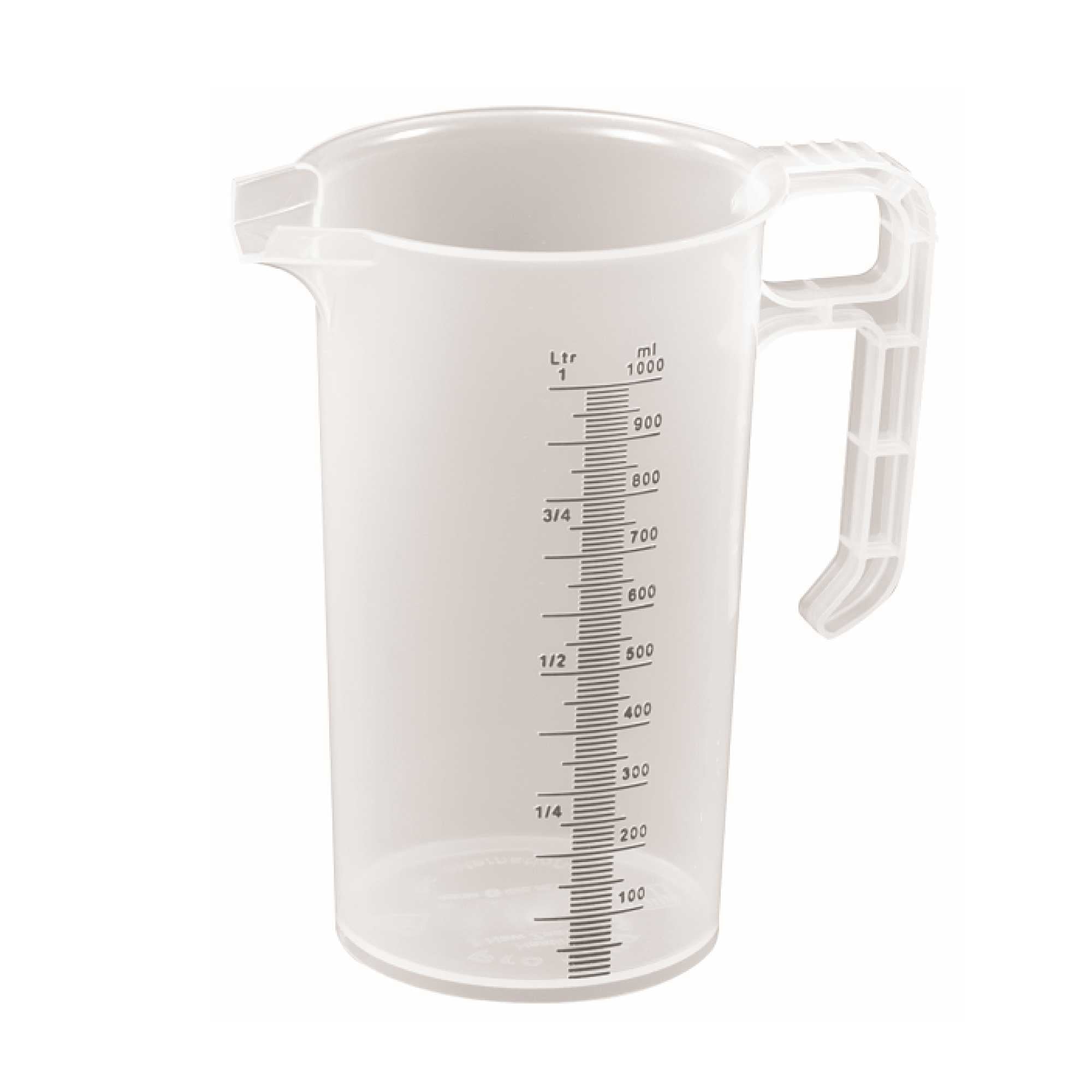 20x 1L Measuring Jug Heavy Duty Clear Plastic Propylene Food Grade BPA 5 Pro-Jug V238-SUPDZ-33050461765712