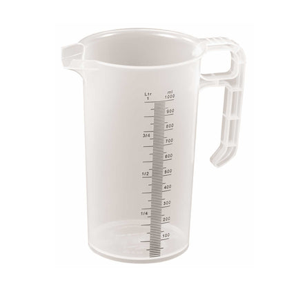 20x 1L Measuring Jug Heavy Duty Clear Plastic Propylene Food Grade BPA 5 Pro-Jug V238-SUPDZ-33050461765712