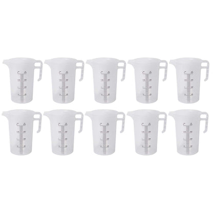 10x 2L Measuring Jug Heavy Duty Clear Plastic Propylene Food Grade BPA 5 Pro-Jug V238-SUPDZ-33054660853840