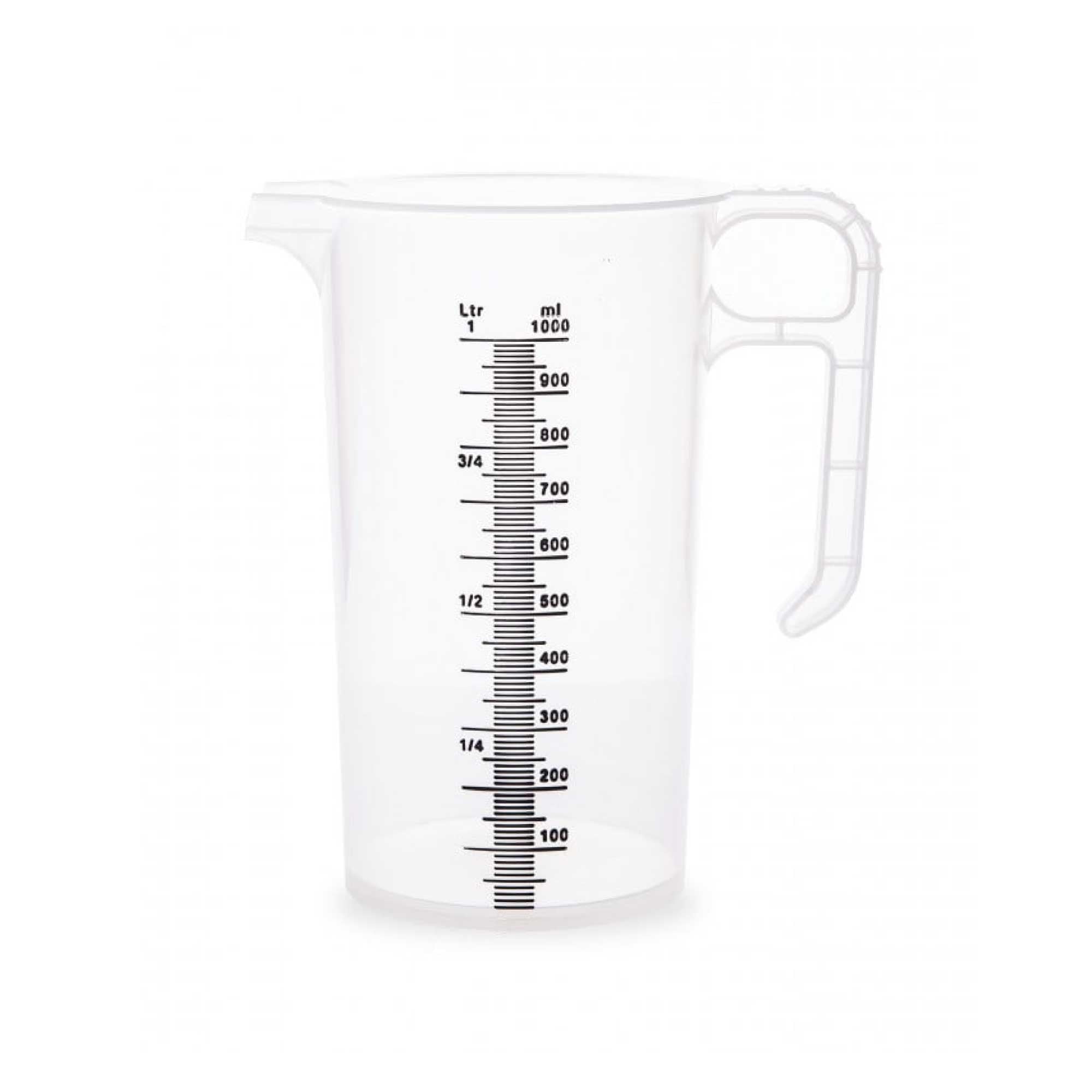 1L Measuring Jug Heavy Duty Clear Plastic Propylene Food Grade BPA 5 Pro-Jug V238-SUPDZ-33054666162256