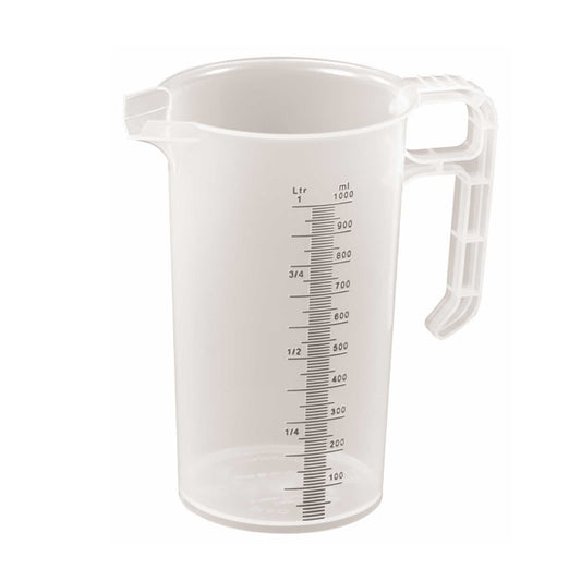 1L Measuring Jug Heavy Duty Clear Plastic Propylene Food Grade BPA 5 Pro-Jug V238-SUPDZ-33054666162256