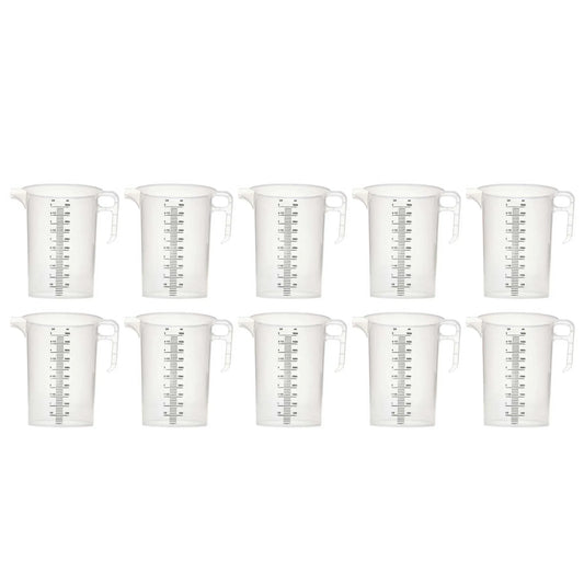 10x 5L Measuring Jug Heavy Duty Clear Plastic Propylene Food Grade BPA 5 Pro-Jug V238-SUPDZ-33054689919056