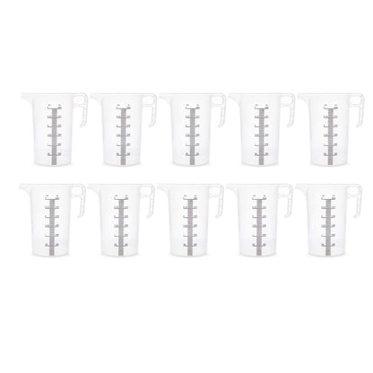 10x 3L Measuring Jug Heavy Duty Clear Plastic Propylene Food Grade BPA 5 Pro-Jug V238-SUPDZ-33054705713232