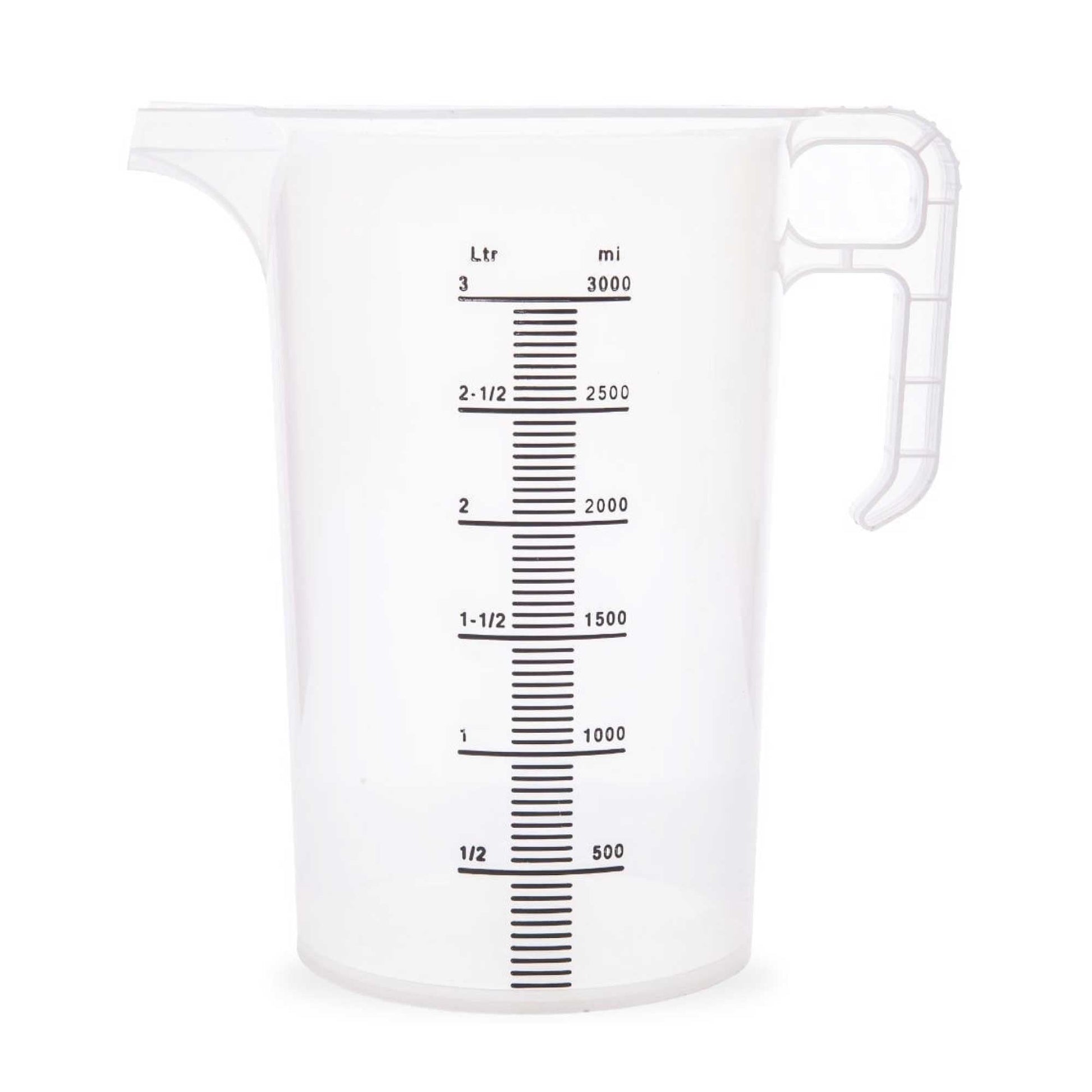 10x 3L Measuring Jug Heavy Duty Clear Plastic Propylene Food Grade BPA 5 Pro-Jug V238-SUPDZ-33054705713232