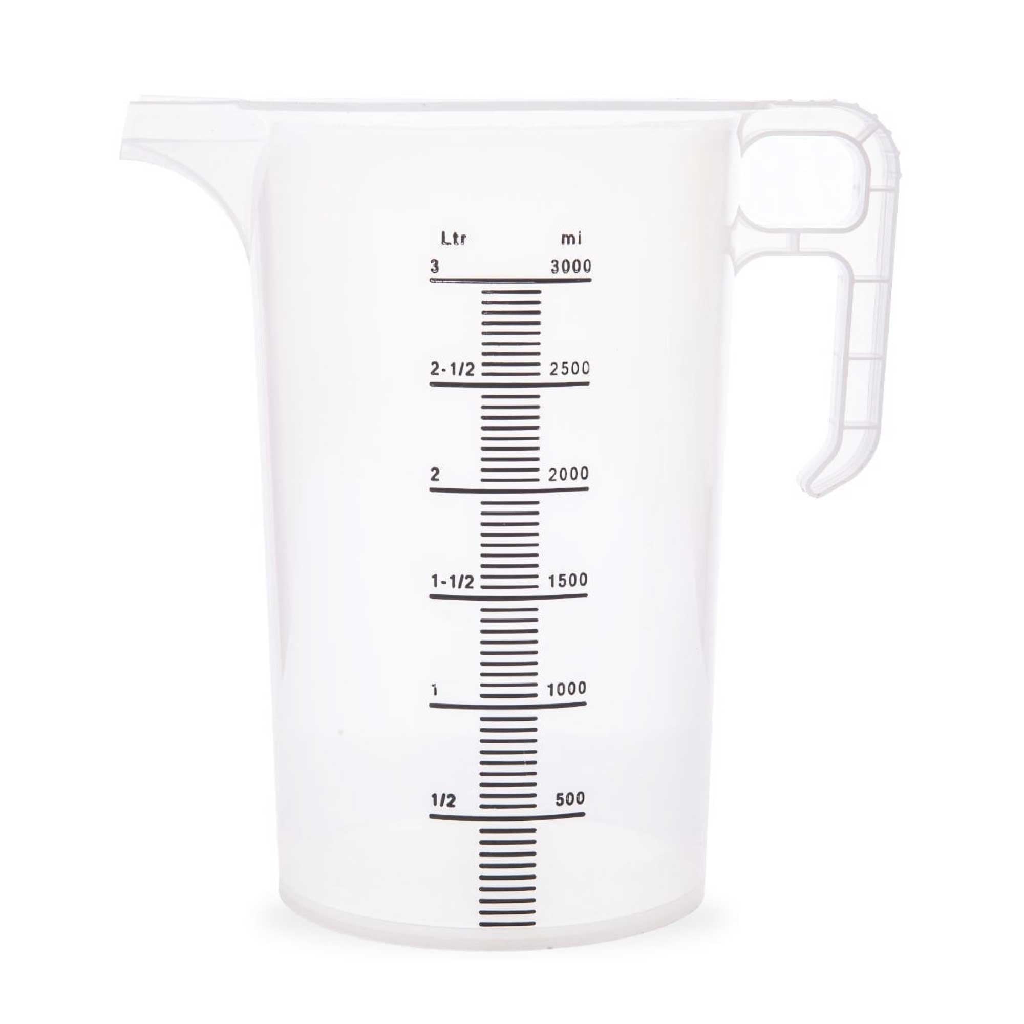 10x 3L Measuring Jug Heavy Duty Clear Plastic Propylene Food Grade BPA 5 Pro-Jug V238-SUPDZ-33054705713232