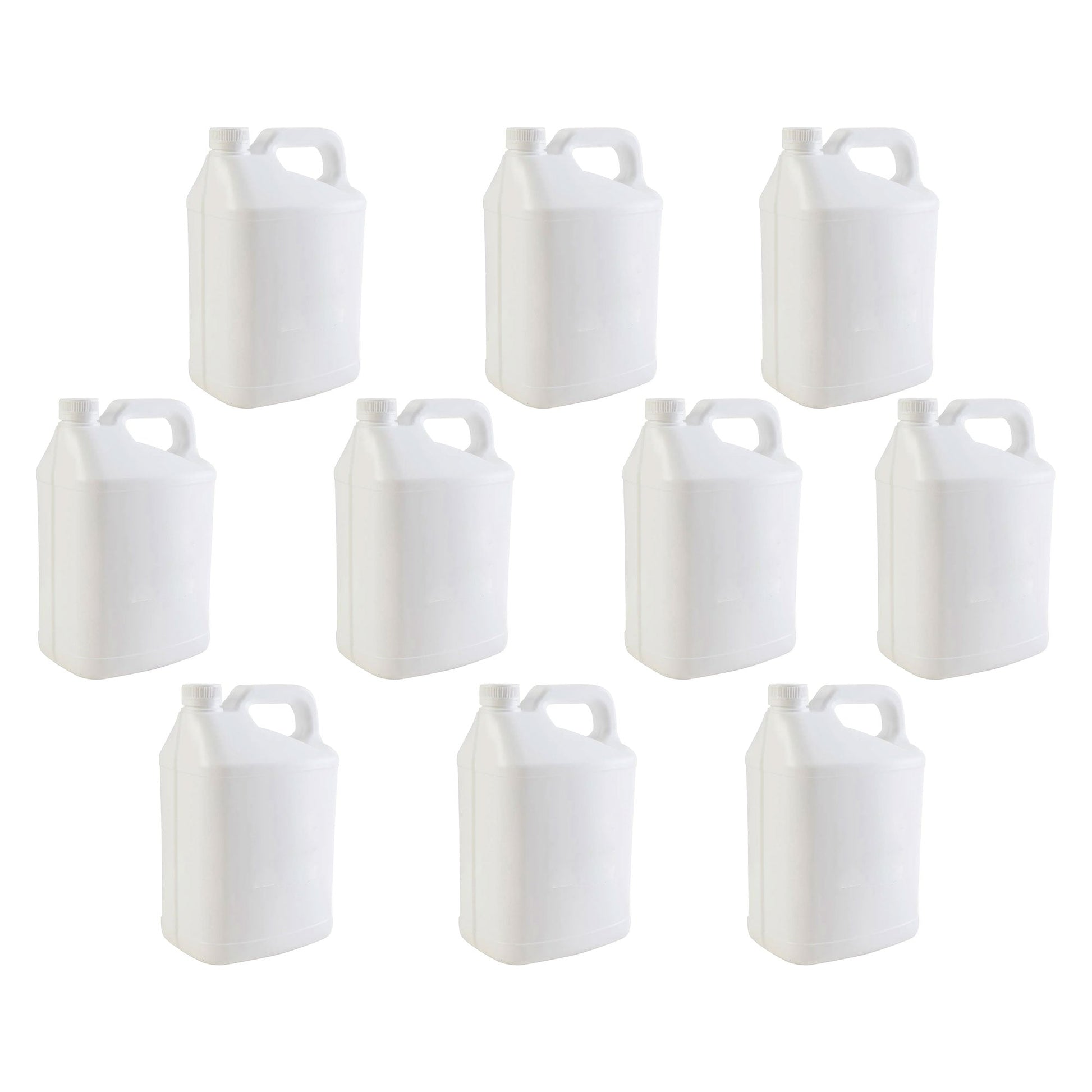10x 5L White HDPE Plastic Bottles + Tamper Tel Caps - Dangerous Goods Jerry Can V238-SUPDZ-33089759936592