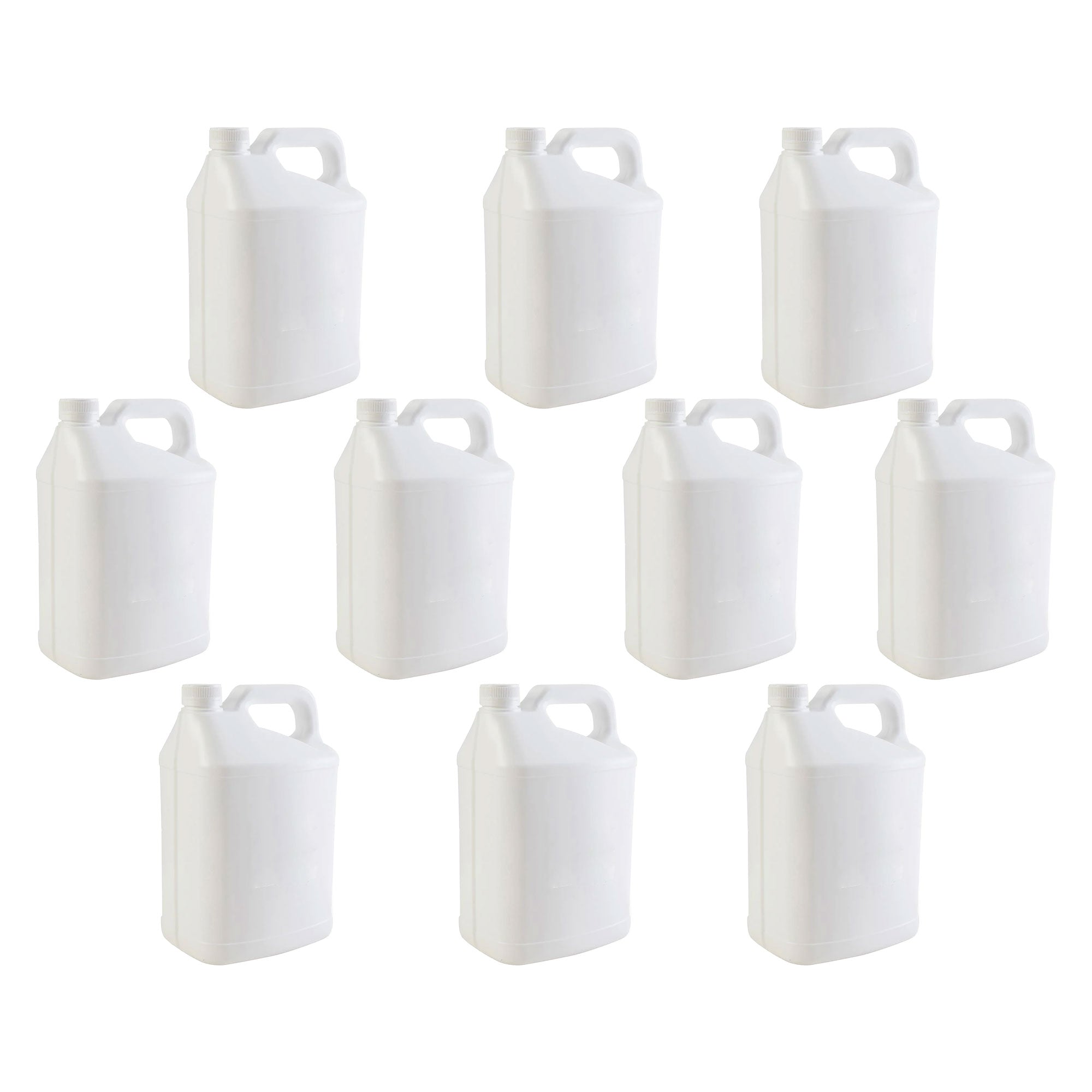 10x 5L White HDPE Plastic Bottles + Tamper Tel Caps - Dangerous Goods Jerry Can V238-SUPDZ-33089759936592