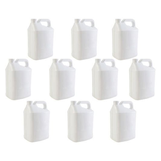 10x 5L White HDPE Plastic Bottles + Tamper Tel Caps - Dangerous Goods Jerry Can V238-SUPDZ-33089759936592
