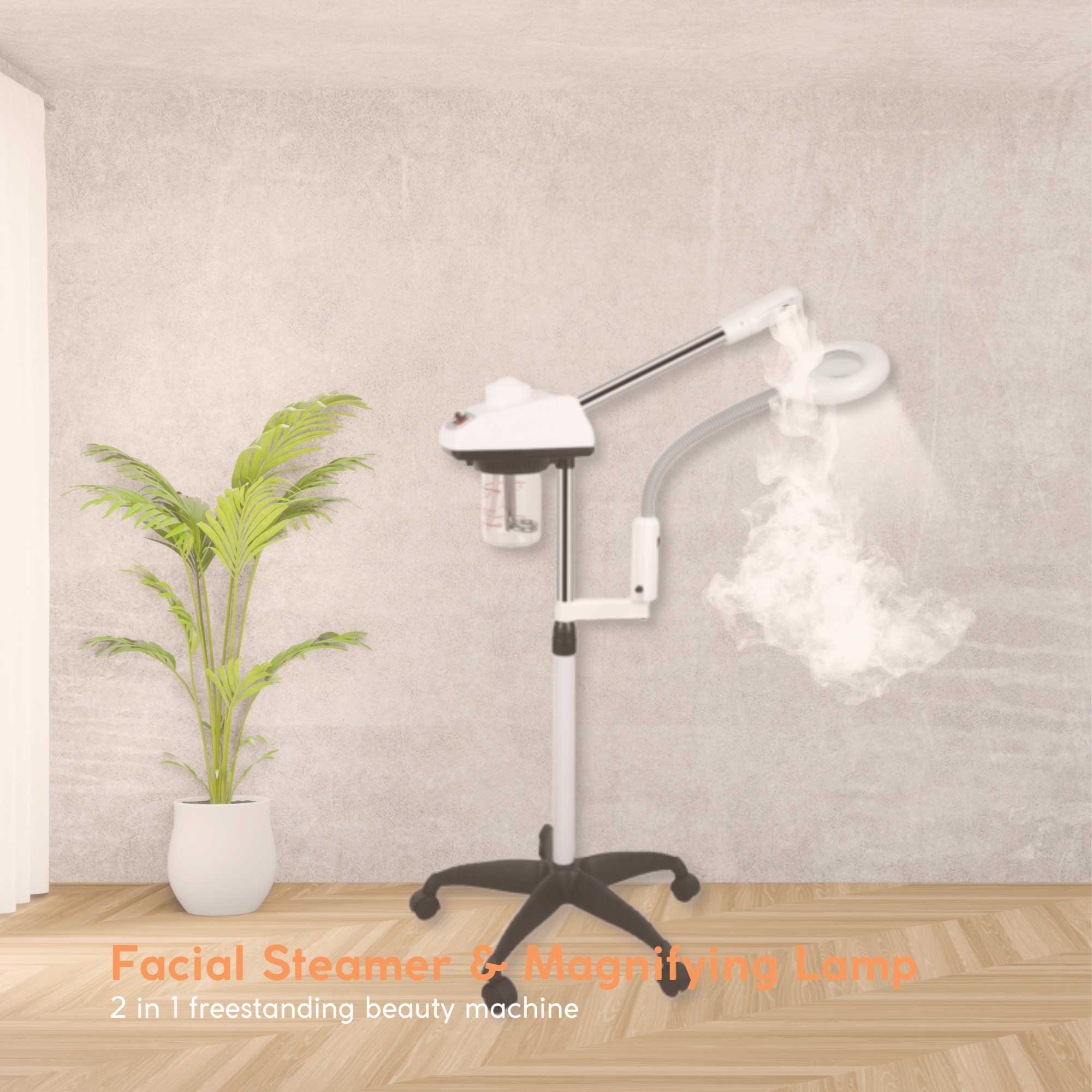Ellie & Ruby Facial Steamer Magnifying Lamp - 2in1 Professional Beauty Machine V238-SUPDZ-33150355144784