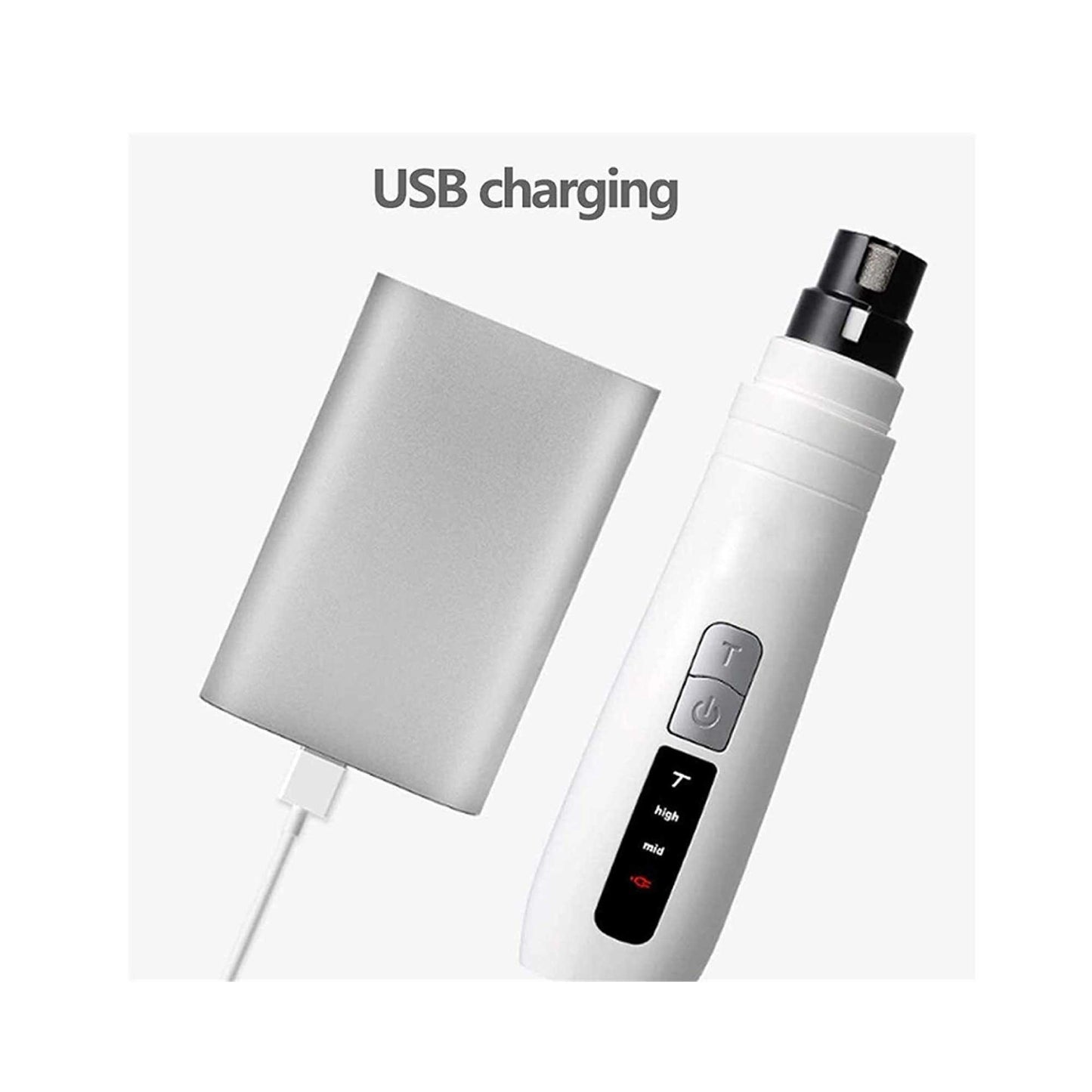 Pet Nail Grinder Dog Cat Electric Trimmer Turbo USB Rechargeable Claw Filer N9 V238-SUPDZ-33161850781776
