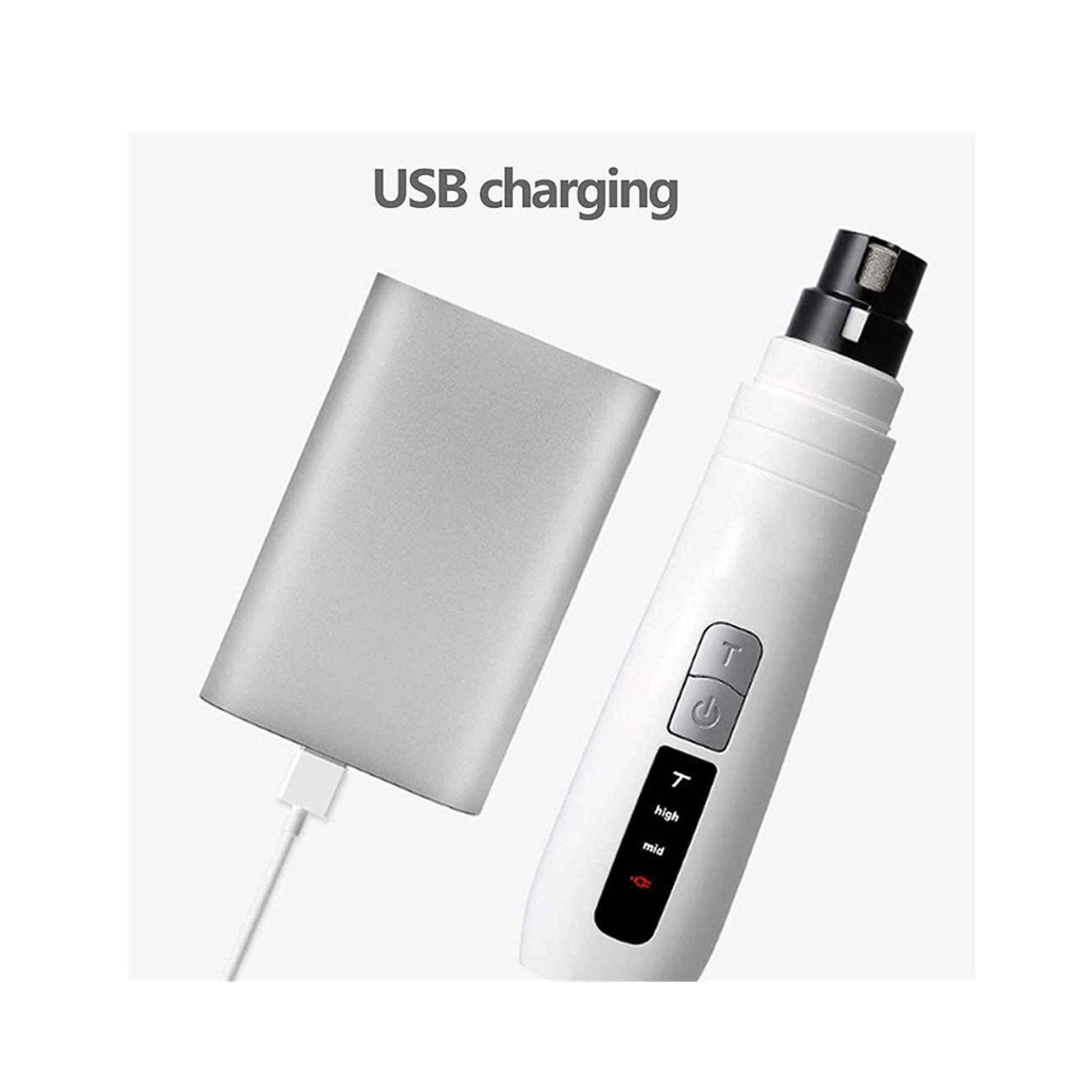 Pet Nail Grinder Dog Cat Electric Trimmer Turbo USB Rechargeable Claw Filer N9 V238-SUPDZ-33161850781776