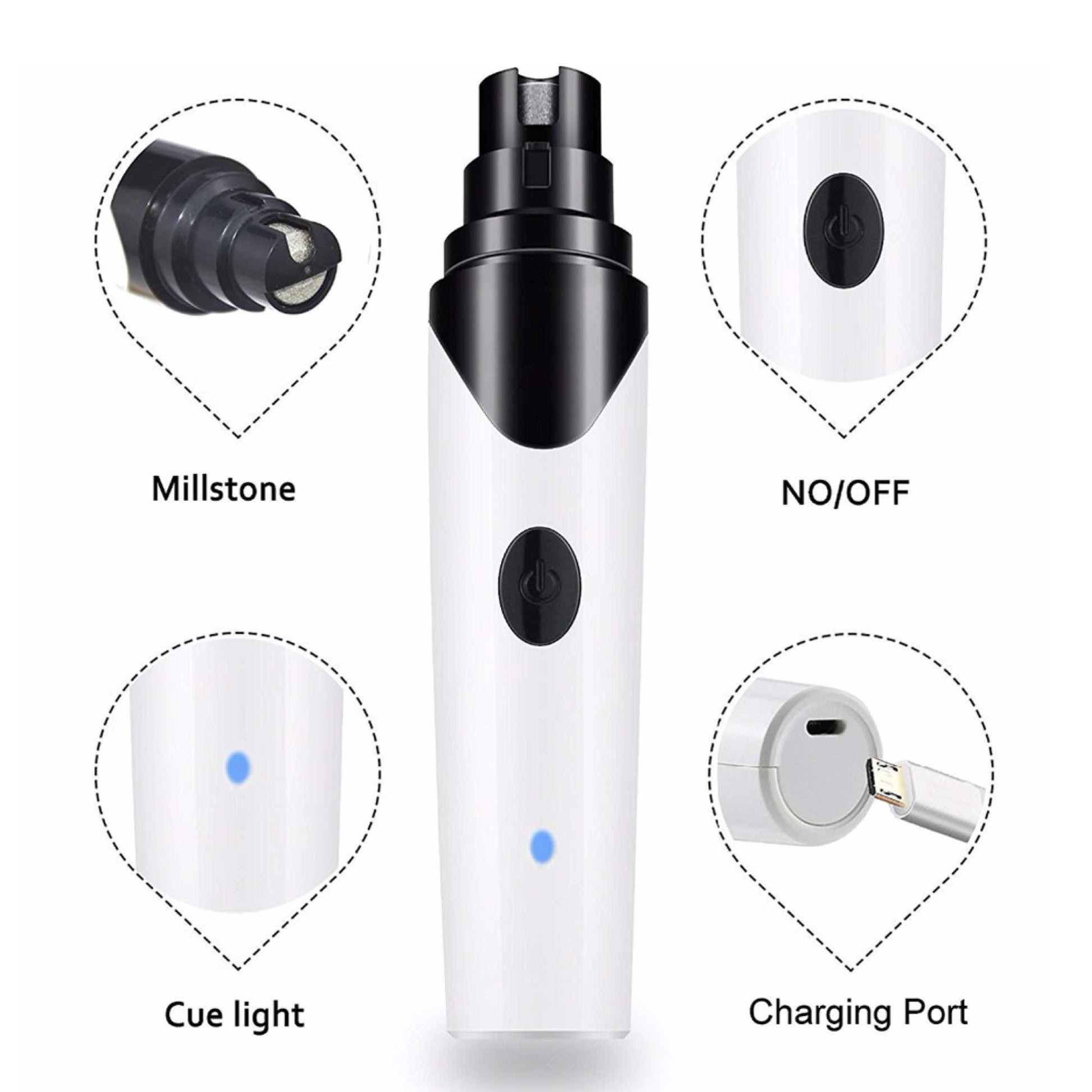 Pet Nail Grinder Dog Cat Electric Trimmer Rechargeable Clipper Claw Filer N8 V238-SUPDZ-33161983164496