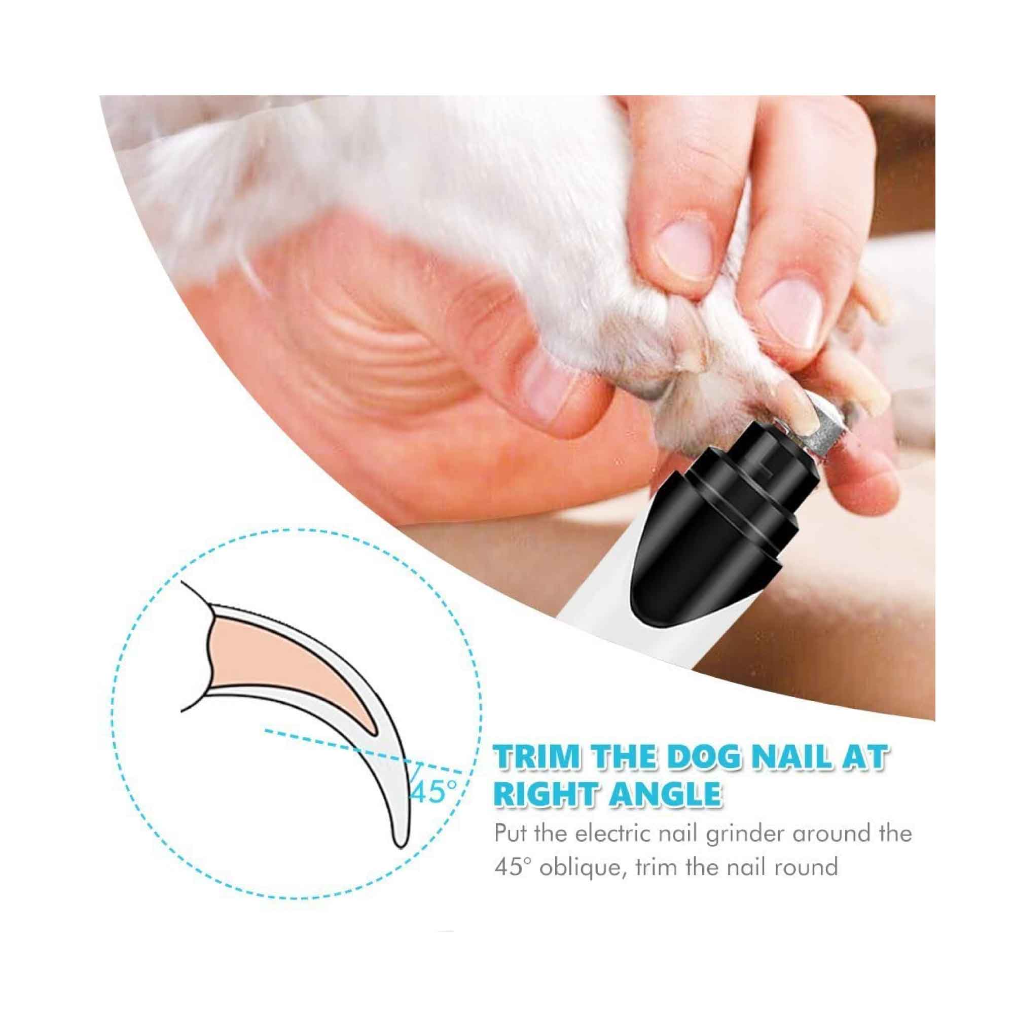 Pet Nail Grinder Dog Cat Electric Trimmer Rechargeable Clipper Claw Filer N8 V238-SUPDZ-33161983164496