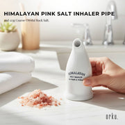 Orku Himalayan Pink Salt Inhaler Pipe Ceramic and 125g Coarse Crystal Rock Salt V238-SUPDZ-33164446790