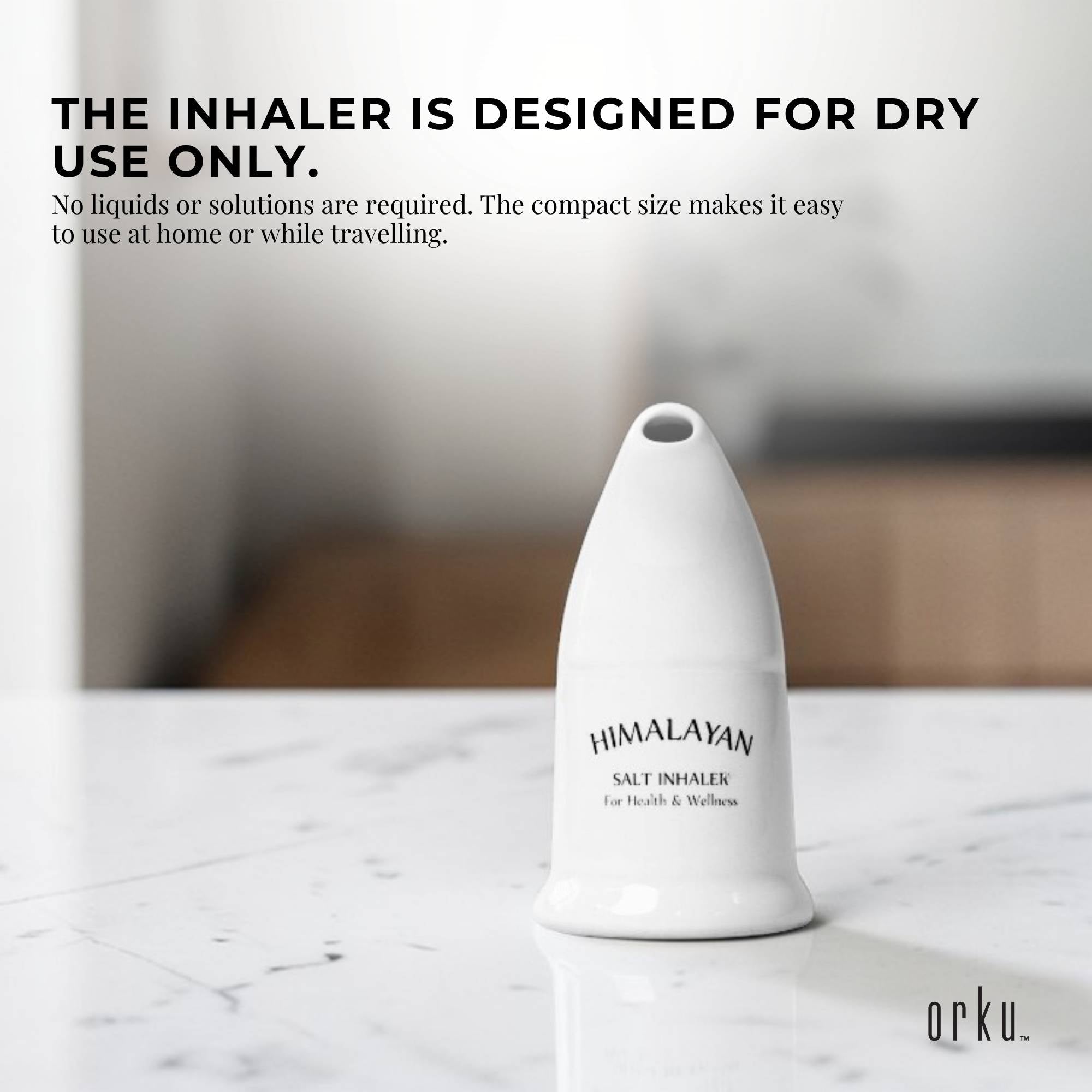 Orku Himalayan Pink Salt Inhaler Pipe Ceramic and 125g Coarse Crystal Rock Salt V238-SUPDZ-33164446790