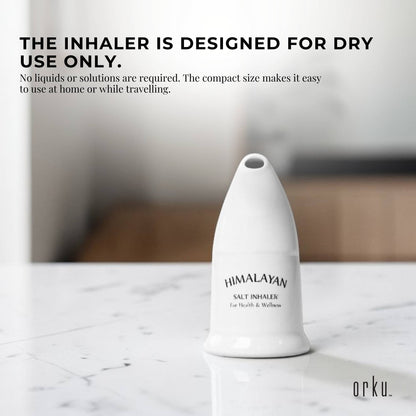 Orku Himalayan Pink Salt Inhaler Pipe Ceramic and 125g Coarse Crystal Rock Salt V238-SUPDZ-33164446790