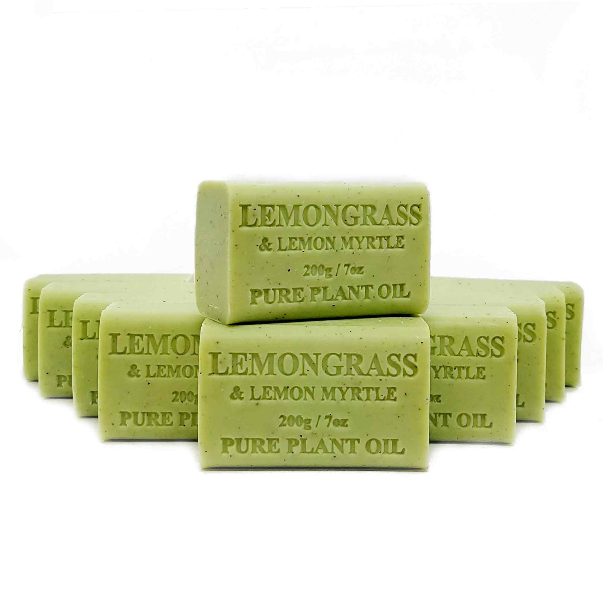 65x 200g Plant Oil Soap Lemongrass Lemon Myrtle Pure Vegetable Bar Australian V238-SUPDZ-33216592838736