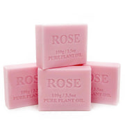 4x 100g Plant Oil Soap Rose Scent Pure Natural Vegetable Base Bar Australian V238-SUPDZ-33217874952272