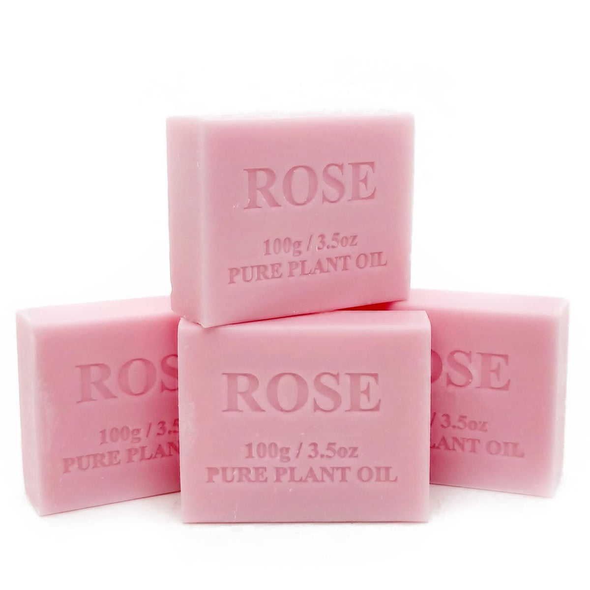 4x 100g Plant Oil Soap Rose Scent Pure Natural Vegetable Base Bar Australian V238-SUPDZ-33217874952272