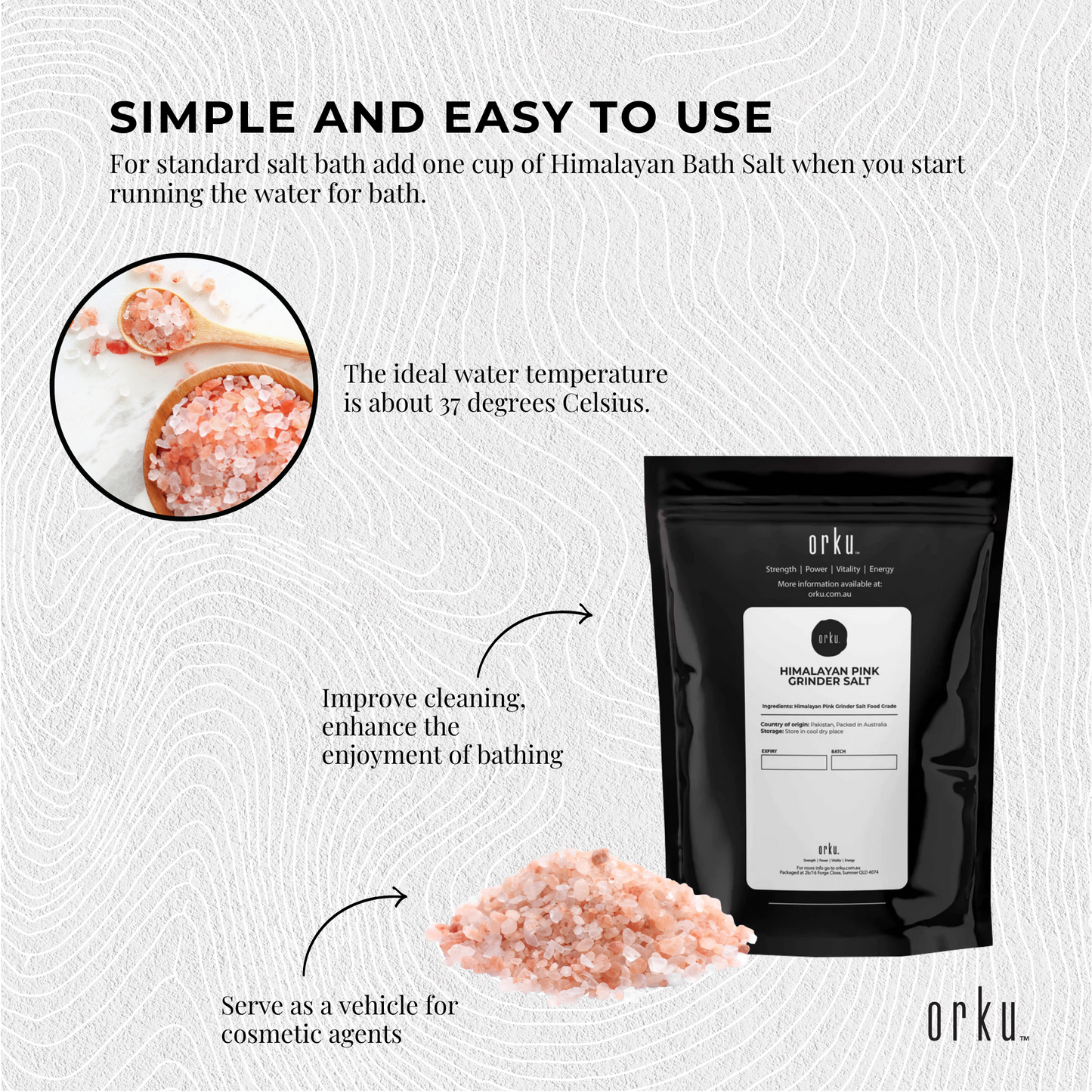 200g Pink Himalayan Bath Salts - Natural Crystal Rocks - Spa Therapy Body Scrub V238-SUPDZ-33331707142