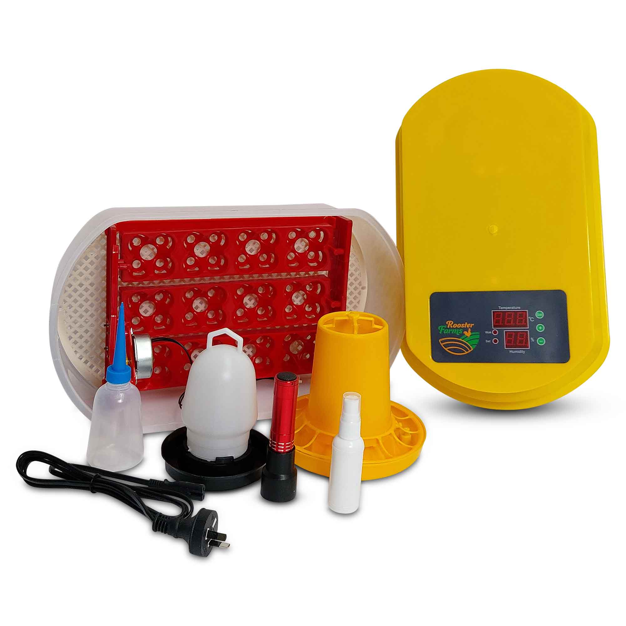 Rooster Farms Electric 12 Egg Incubator + Accessories Hatching Eggs Chicken Duck V238-SUPDZ-33393190854
