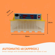Rooster Farms Electric 48 Egg Incubator + Accessories for Chicken Quail Duck V238-SUPDZ-33454518150