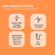 Rooster Farms Electric 48 Egg Incubator + Accessories for Chicken Quail Duck V238-SUPDZ-33454518150
