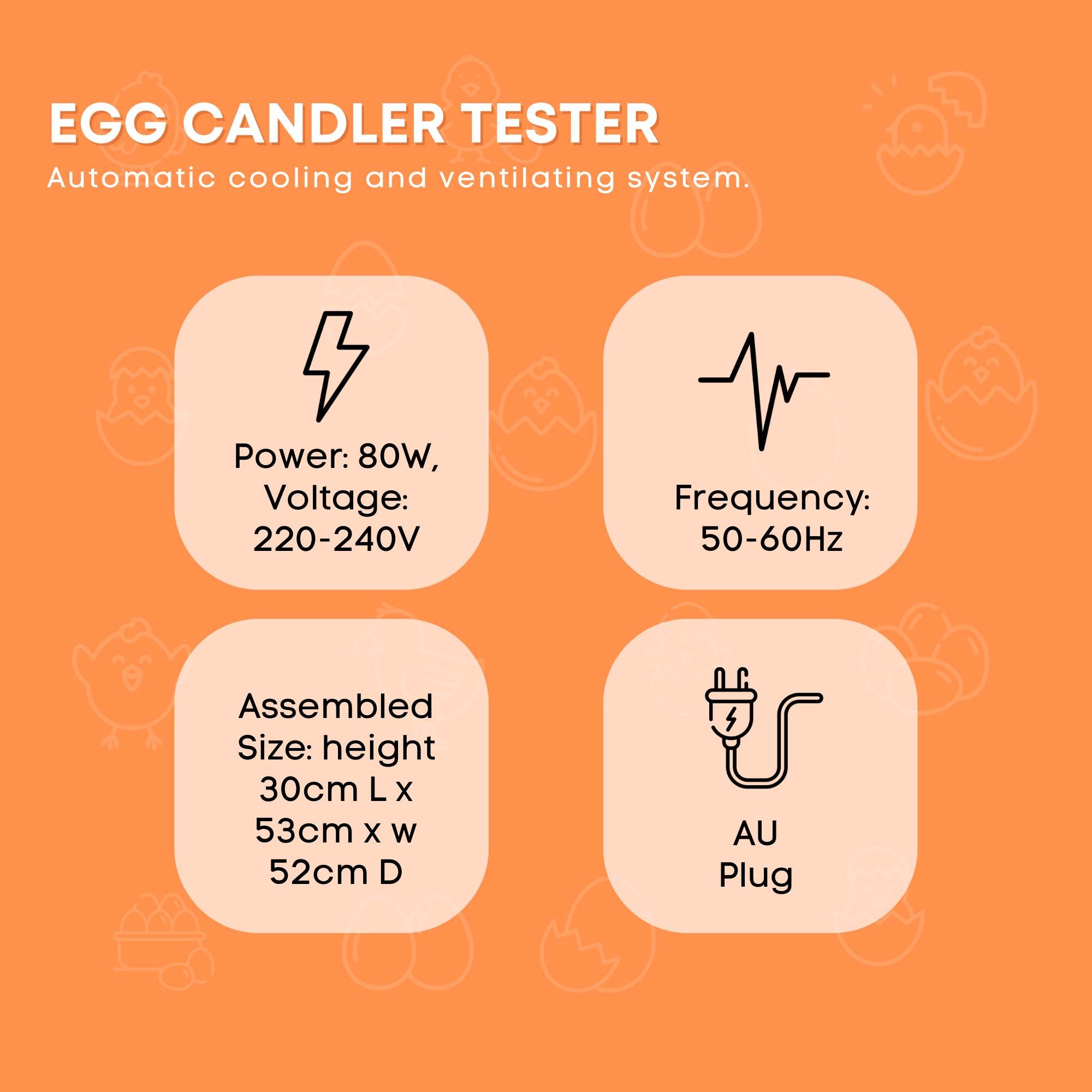 Rooster Farms Electric 48 Egg Incubator + Accessories for Chicken Quail Duck V238-SUPDZ-33454518150