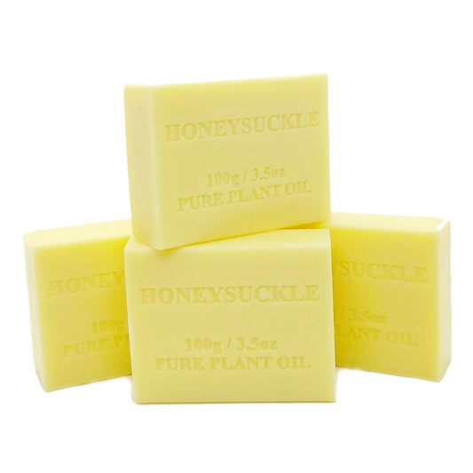 4x 100g Plant Oil Soap Honeysuckle Scent Pure Vegetable Base Bar Australian V238-SUPDZ-39247913222224