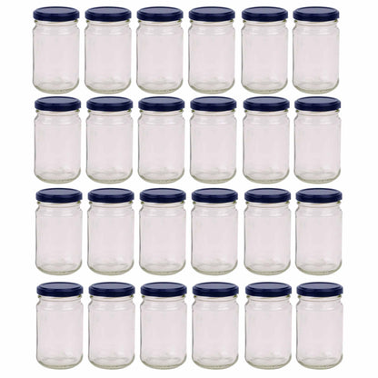 24x 375ml Flint Glass Jars + Twist Lids - Round Food Storage Preserving Jar V238-SUPDZ-39259157692496